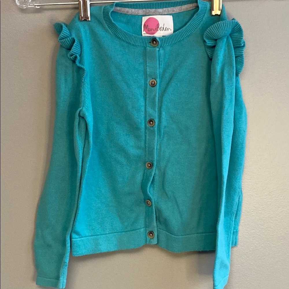 Mini Boden Turquoise Kids Sweater